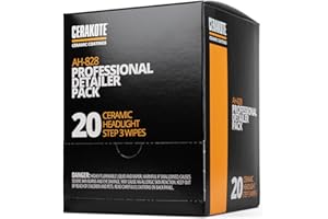 CERAKOTE® Ceramic Headlight Restoration Professional Detailer Pack (20 Ceramic Wipes) - Brings Headlights Back to Like New Co