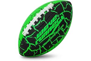 Wave Runner Grip It Waterproof Junior Size Football, 9.25 Size, Durable & Double Laced, Perfect for Beach Accessories, Kids Games, Pool Toys, Outdoor Games, All-Weather Indoor & Outdoor Play