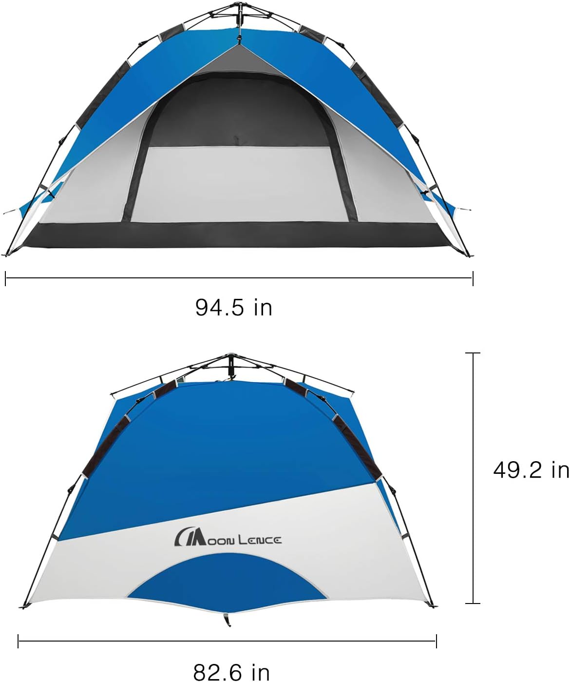 Amazon Com Moon Lence Pop Up Tent Family Camping Tent 4 Person Tent Portable Instant Tent Automatic Tent Waterproof Windproof For Camping Hiking Mountaineering Sports Outdoors