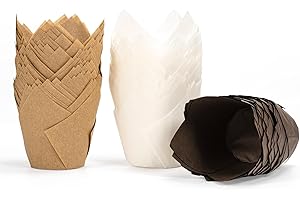 Tulip Cupcake Liners 200PCS, Standard Muffin Liners Holders for Baking, Parchment Paper Cupcakes Liner for Party, Wedding, Bi