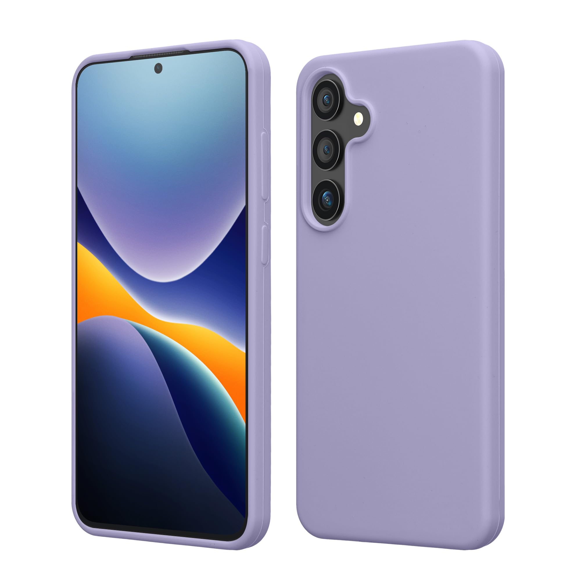 kwmobile Case Compatible with Galaxy S24 Case - TPU Silicone Cover - Works with Wireless Charging - Lavender — image 1