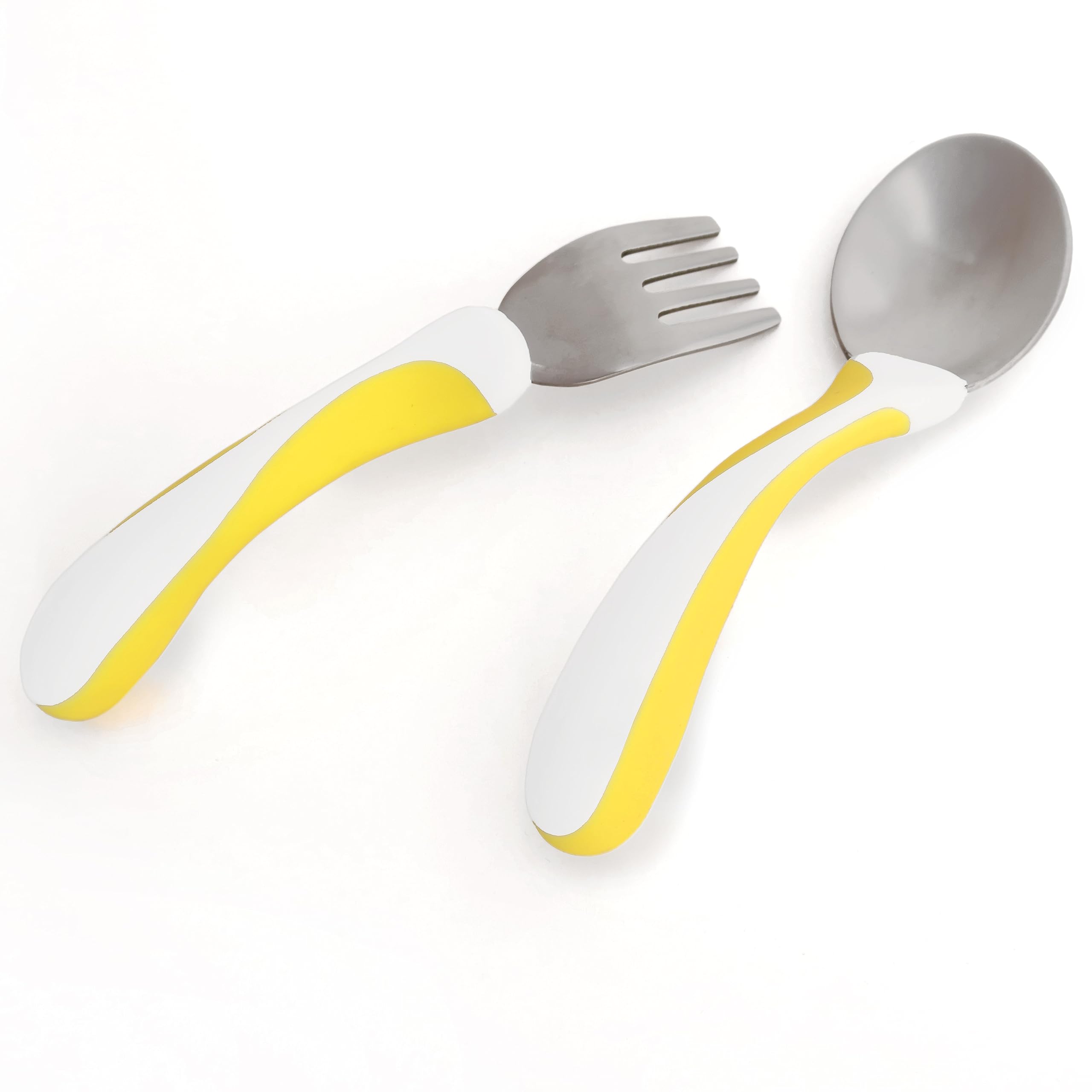 My First Cutlery Set - White & Yellow
