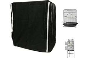 CykTxei 1 Pcs Bird Cage Cover for Night - Large Windproof & Light-Proof Blackout Sleep Cover to Help Parakeets, Lovebirds, Bu