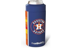 Frost Buddy Universal Can Cooler - Fits All - Stainless Steel Can Cooler for 12 oz & 16 oz Regular or Slim Cans & Bottles - Stainless Steel (Tennessee Vols - Black)
