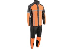 Milwaukee Performance Men's Waterproof Rain Suit w/HI Vis Reflective Tape Colors - Black, Orange or Lime Green
