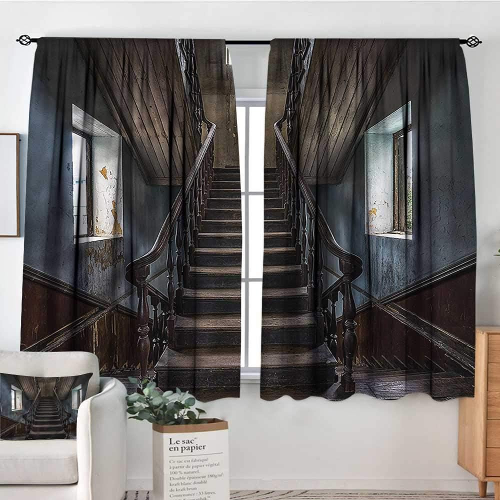 Amazon Com Scary Outdoor Curtains Horror Movie Theme Stairs 42