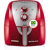 Mondial Air Fryer 8-in-1, Extra Large Electric Fryer 8.6 Liters (8.6QT) - 1800W - Red