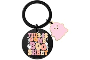 Aisity Halloween Gifts Boo Basket Ghost Keychain Gifts for Her Women Teen Girls Perfect Halloween Boo Basket Ideas Gift for Teen Girl Cool Stuff Funny Gift for Him Her Halloweens Baskets Stuffers