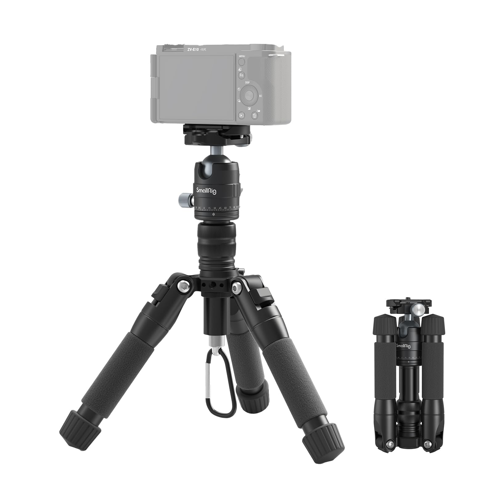 SMALLRIG VT-20 Aluminum Mini Tripod 20 in/ 52 cm Desktop Tripod with 360° Ball Head, Compact Desktop Tripods for DSLR Camera Video Camcorder, Load up to 13lb/6kg - 4289