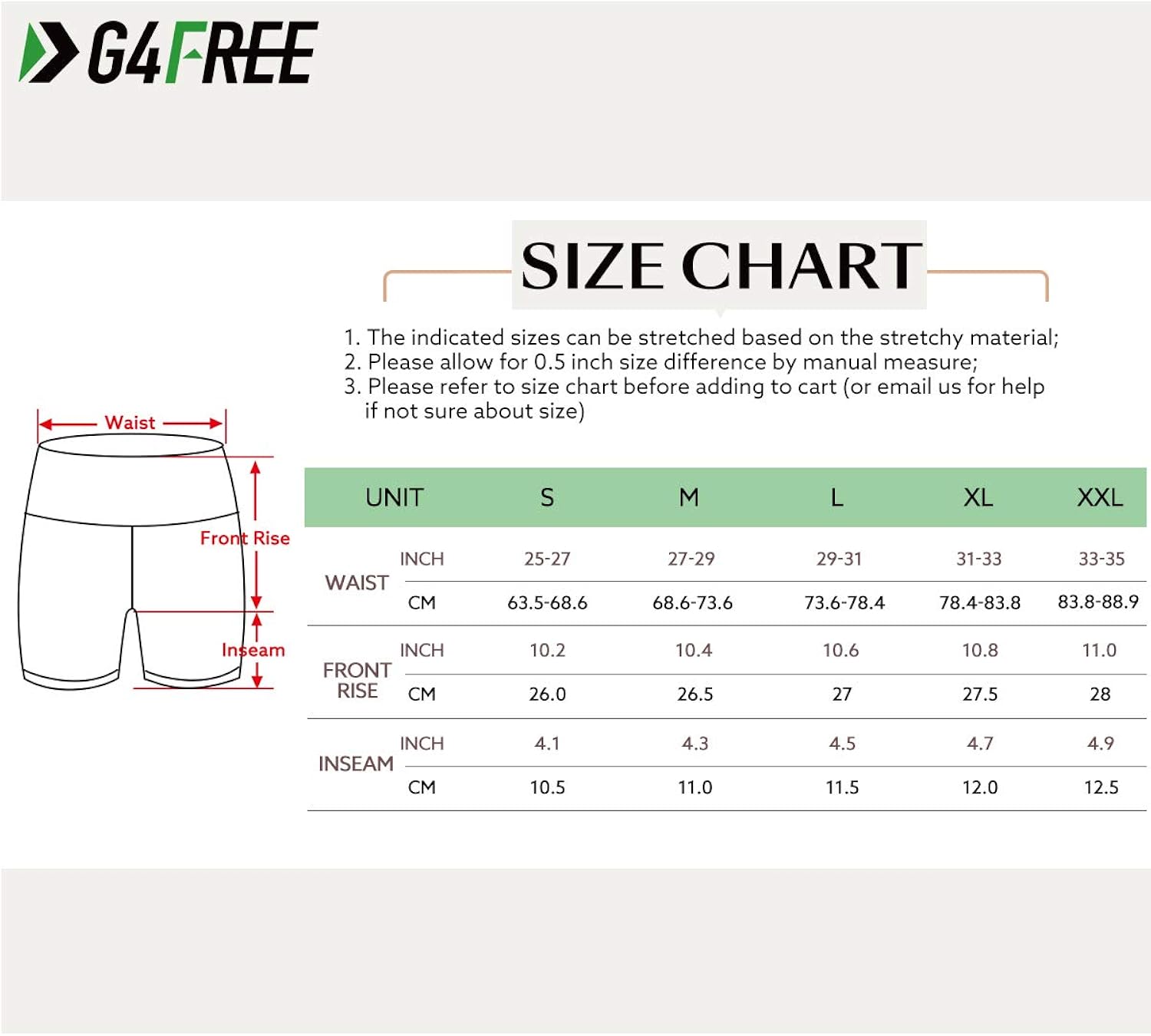 G4Free High Waist Yoga Shorts with Pockets Workout Bike Shorts for Women Non See-Through Running Exercise Short Leggings: Clothing
