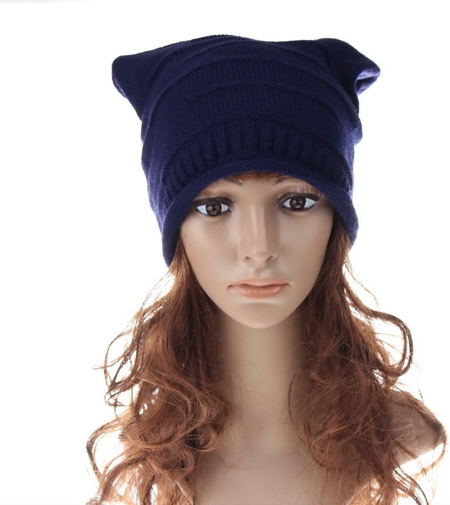 D Major Womens Thick Knit Slouchy Beanie Skull Cap Hat