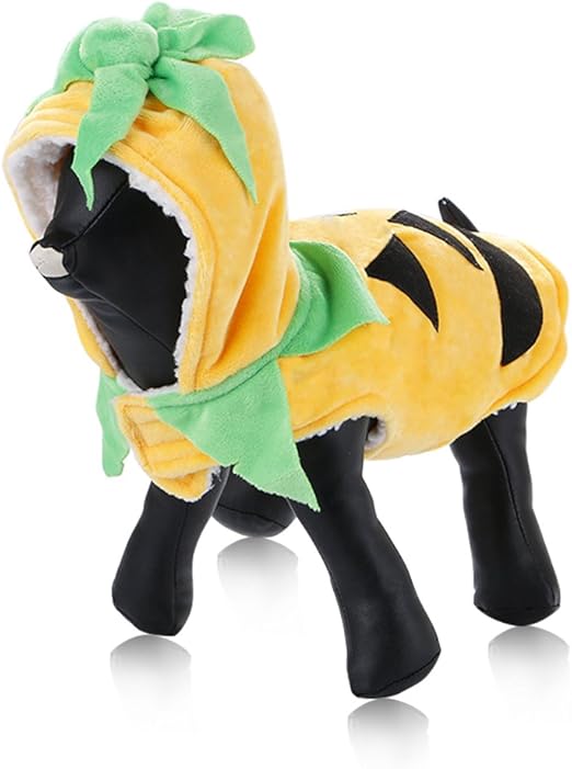Sild Pet Hund Halloween Trick Kürbis Kostüm Herbst Winter Warm Fell