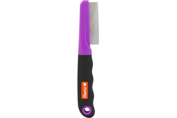Hartz Groomer's Best Flea Comb for Dogs and Cats, Fine-Toothed Flea Comb to Remove Fleas & Flea Eggs, Gentle Pet Comb for Det