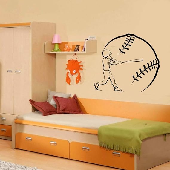 DLYD Pegatinas de Pared para niños, Deportes, béisbol, Familia, Sala de