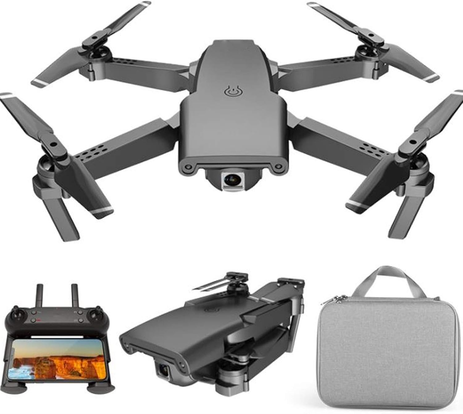 GACYSMD Mini Drone for Kids 8-12 with 4k 1080p HD Camera Equipped with Three Batteries Foldable Portable Drone 45mins Flight Time GPS Return Home Drone