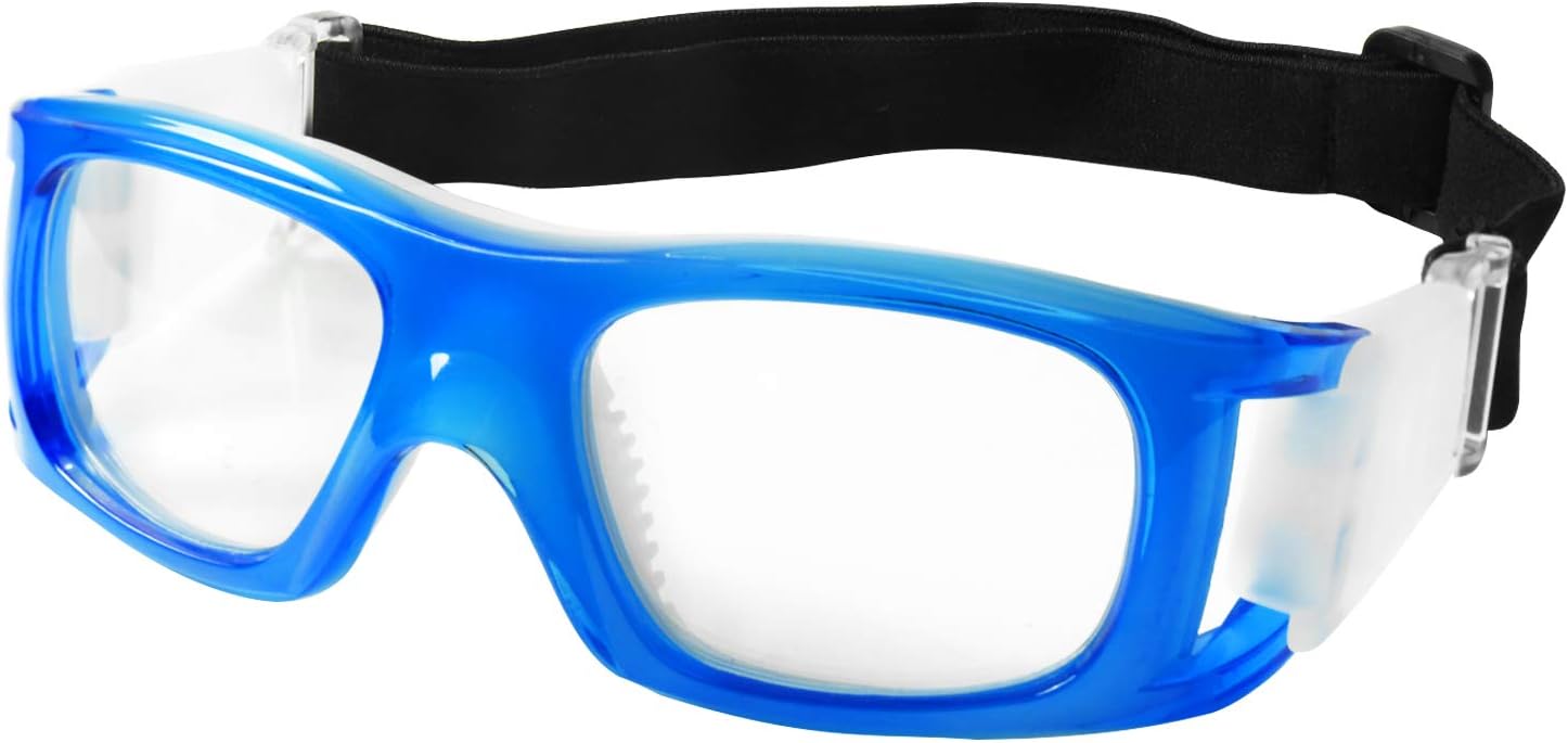 Micnaron Outdoor Sports Goggles Over Glasses, Adjustable Soccer & Basketball Protective Eyewear w/Silicone Padding