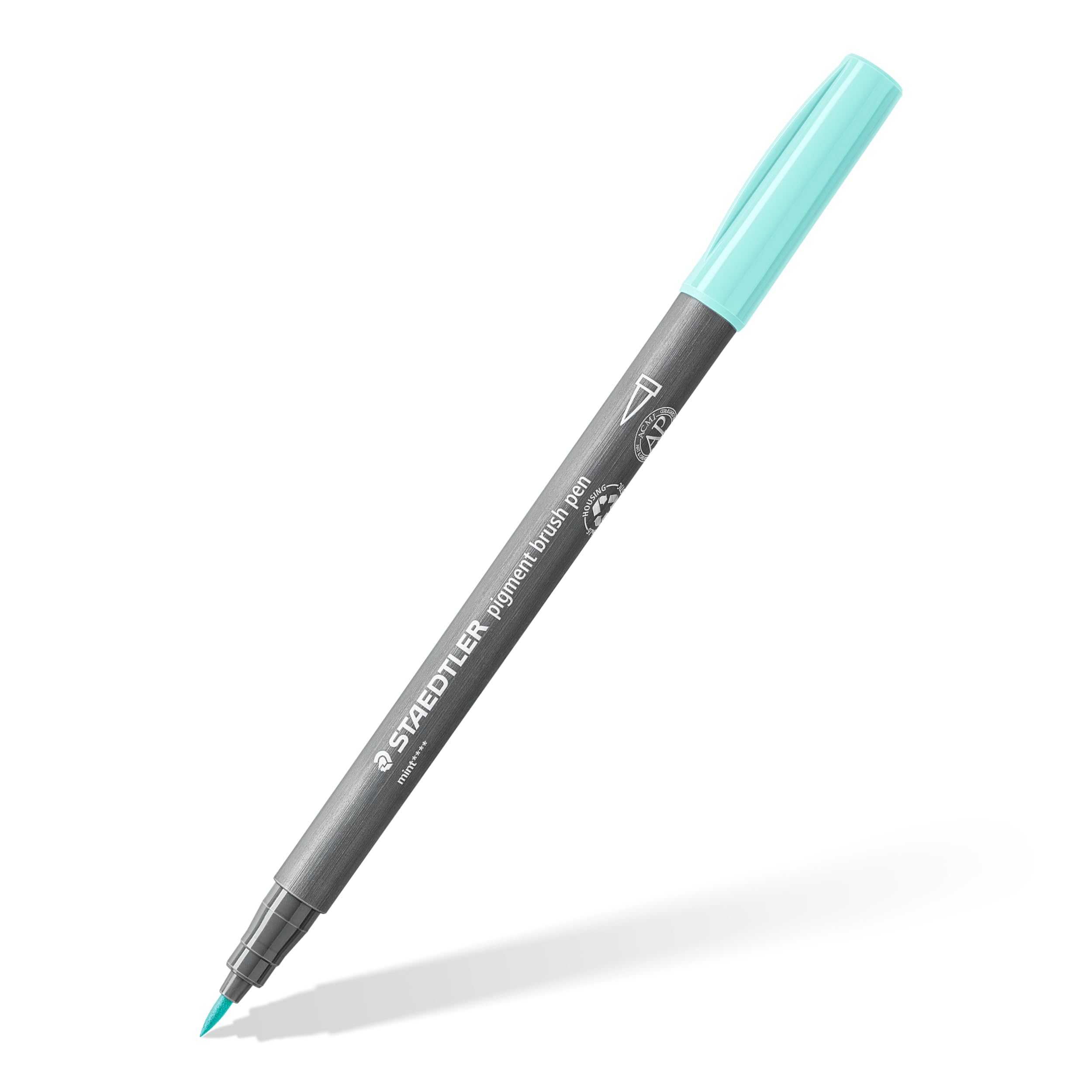 STAEDTLER 371-505 Pigment Arts Brush Pen - Mint (Box of 10)