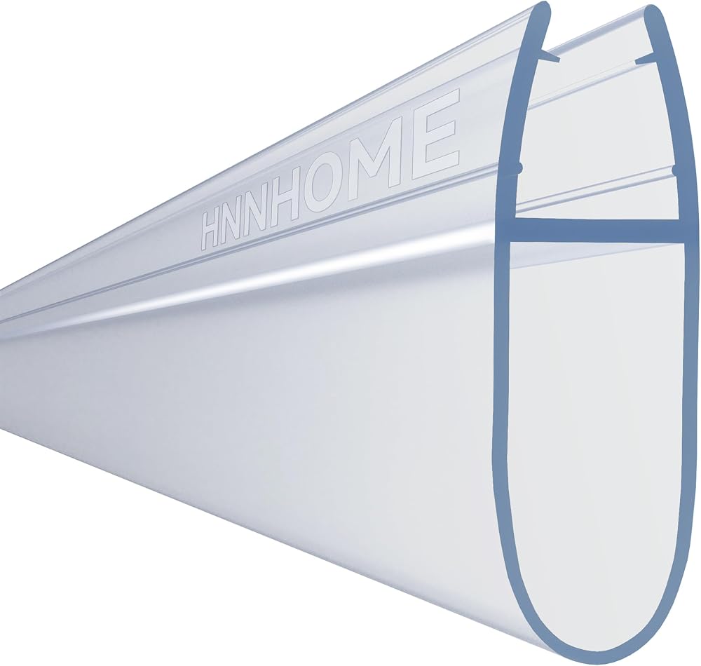 HNNHOME Shower Door Seal Strip 870mm for 4-6mm Glass 18mm Gap Translucent
