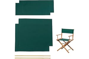 Wonafa 2 Set Director Chair Canvas Replacement with Wood Stick,21.2" L x 16.1" W/21.2X 7.8 Portable Replacement Cover Canvas for Directors Chair，Casual Director Chair Replacement Canvas (Army Green)