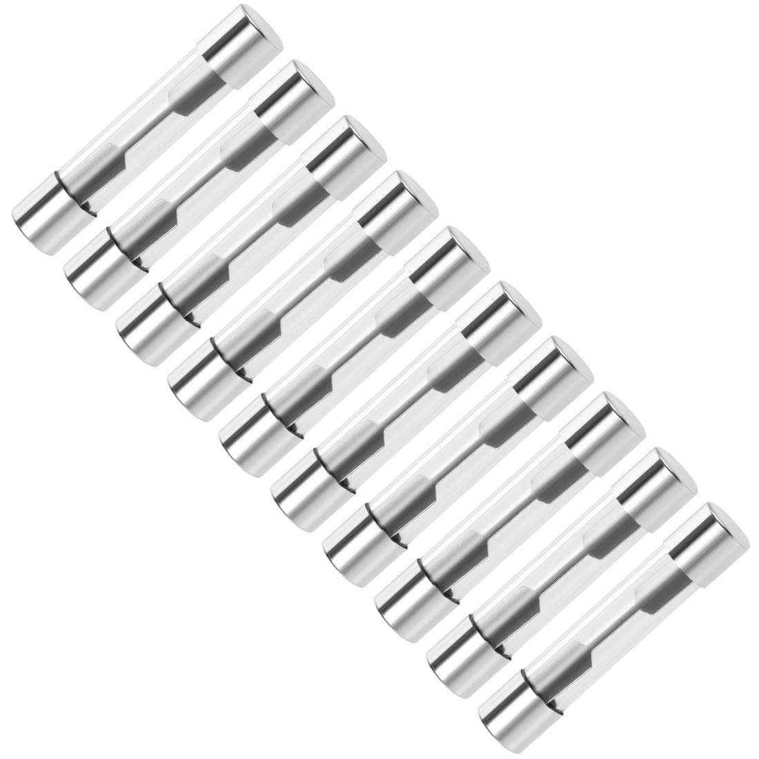 sourcing map Fuses 20A DC 32V 6x32mm Stereo Audio Alarm Amplifier Glass 10pcs