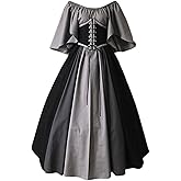 Women's Medieval Renaissance Costume Cosplay Over Dress Halloween Vampire Bride Costumes Dress For Women