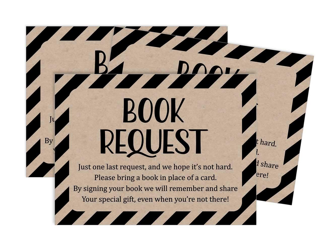 Inkdotpot 30 Kraft Books For Baby Shower Request Cards Bring A Book Instead Of A Card Gender Reveal It’s a Boy It’s a Girl Baby Shower Invitations Inserts Games