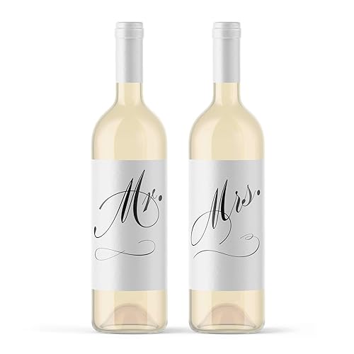 Amazon Com Wedding Wine Bottle Labels Mr And Mrs Bride And