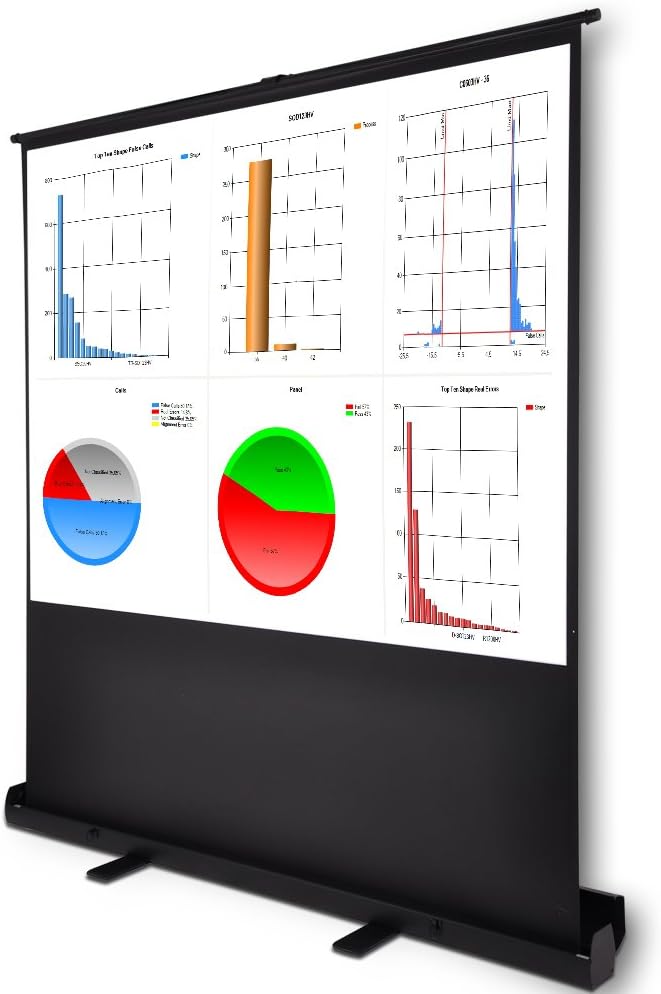 Projector Screen Compact "FIXED Pantograph 80" 172 x 96 cm 16: 9, for Projector Floor Towel 180 x 210 cm Great with All Projectors * * * Excellent Quality 100% GUARANTEED. * * * Professional Product PROVIS Made with Top Quality Materials. * * *