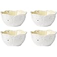 Lenox 897771 Butterfly Meadow Floral Dessert Bowls, Yellow, Set of 4