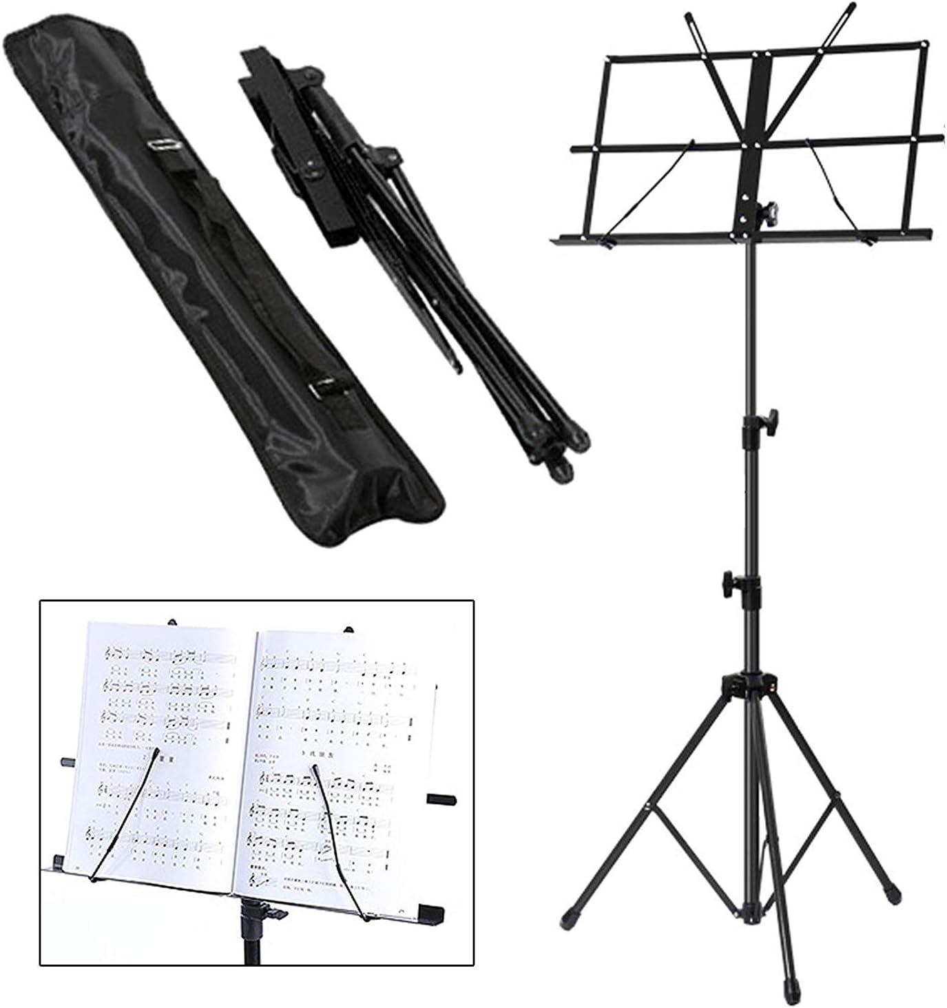 MultiWare Metal Folding Sheet Music Stand Holder Adjustable Holder with