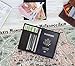 RFID Blocking Folding Leather Passport Holder Wallet For Men and Women - Black