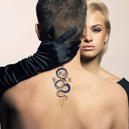 Ljmljm 3 Pcs étanche Autocollant De Tatouage Noir