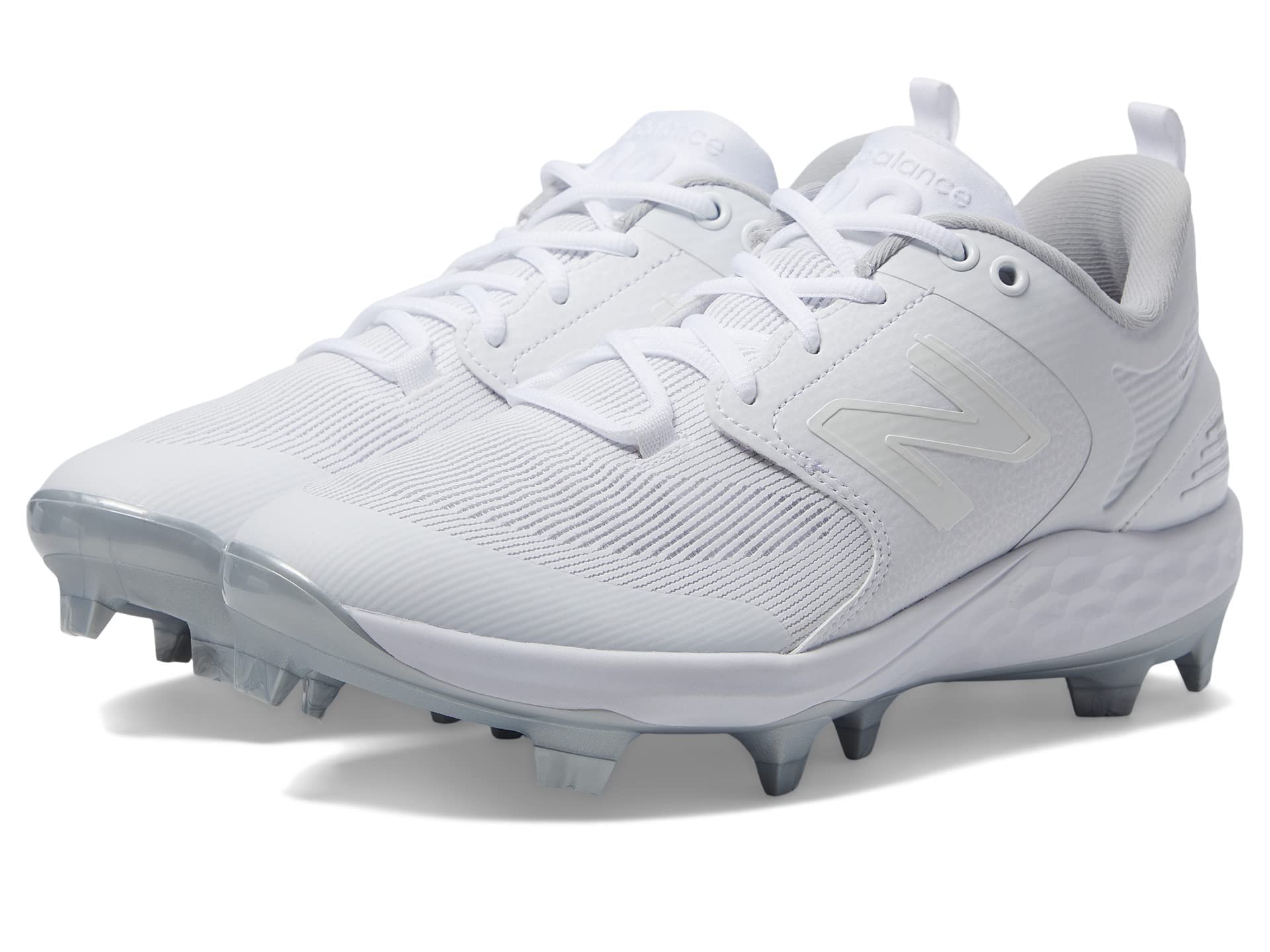 New Balance Men's Fresh Foam 3000 V6 Molded Baseball Shoe, Pearl/White, 15 M Image