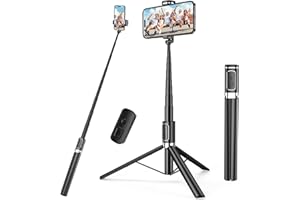 MACRAE Selfie Stick,67 inch/1.7 Meter Selfie Stick Tripod,Gifts for Women Men,Portable Cell Phone Tripod Stand with Wireless Remote Shutter Compatible with iPhone 16e/16/15/14/13, Samsung Series(Black)