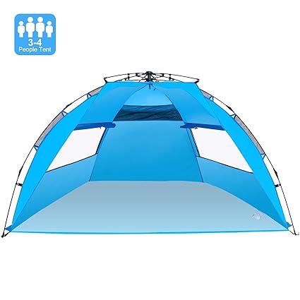 Victostar Easy Setup Beach Tent Automatic Pop Up Instant Sun Shelter With Upf 50 Uv Protection For Family Outdoor Beach Camping