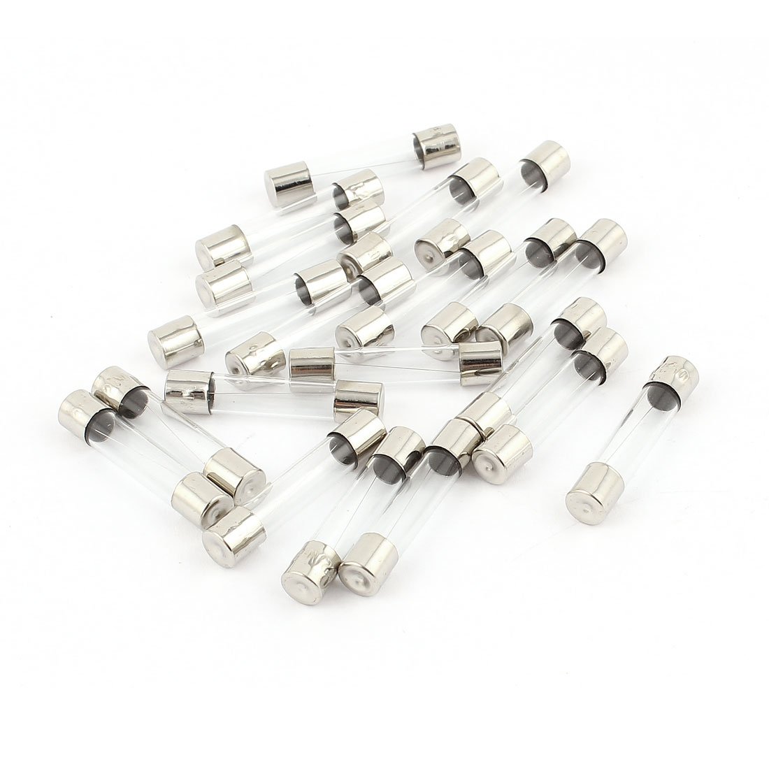 sourcingmap 20pcs Quick Blow Low Breaking Capacity Glass Tube Fuse 6x30mm 2A 250V