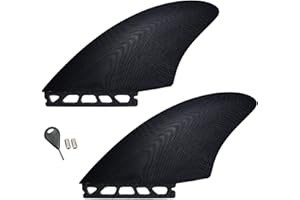 OITRCSS Twin Keel Single/Double II Tab Surfing Fins -Keel Twin Fins Set -Solid Fiberglass Flex for Lightweight Durability & Top Surfing Performance
