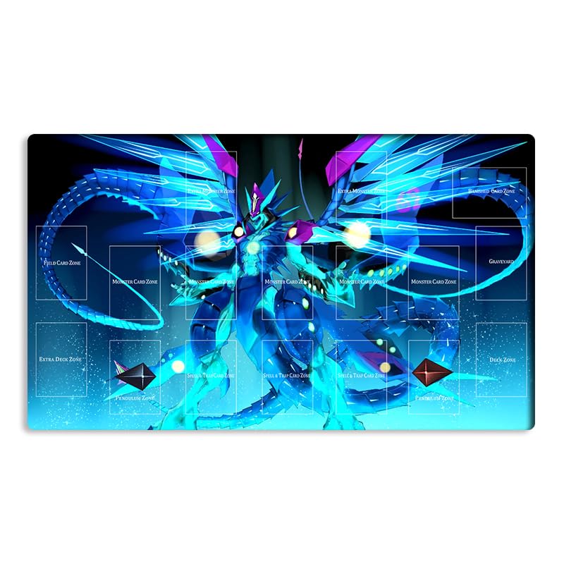 Mlikemat New Playmat LX14 TCG OCG CCG Trading Card Game Mat Mouse Pad with Zones + Bag (Z0014-510-A)