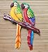 Two parrots on a tree brach METAL ART WALL HANGING