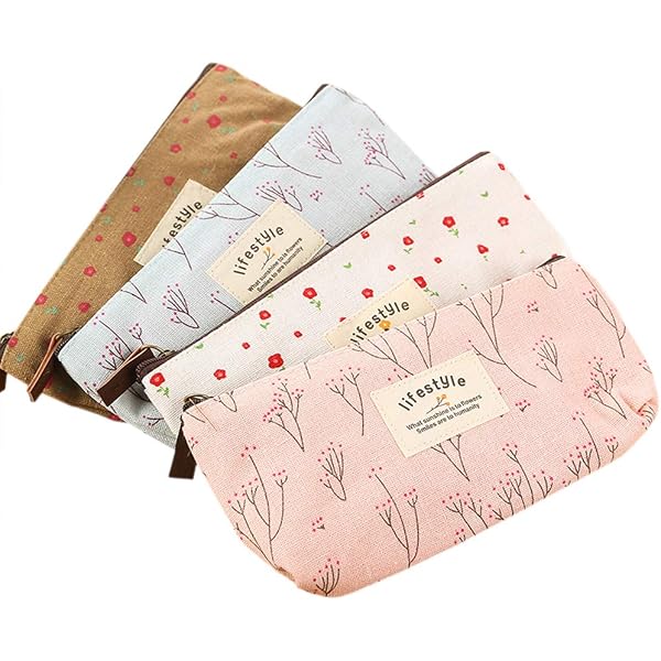 Hugs Idea Kosmetiktasche Aus PU-Leder - Braun, Mit Shar Pei-Muster (ca. 21,5 Cm)