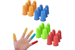 Silicone Finger Protectors Covers Caps for Hot Glue Gun Wax,Finger Guards Heat Resistant,Rosin Resin Honey Adhesives Scrapboo