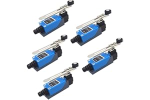 5PCS ME-8108 Momentary Limit Switch Travel Switch,Yusheng Adjustable Roller Lever Arm arduino Limit Switch NC-NO CNC Mill Laser Plasma Router (5PCS, ME-8108 Adjustable Long Lever Arm)