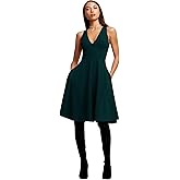 Dress the Population Women's Catalina Solid Sleeveless Fit & Flare Midi Dress