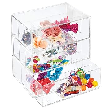 Amazon Com Mdesign Plastic Makeup Organizer Storage Station Cube