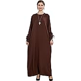Lenmipot Muslim Women Abayas Islamic Abaya Dress for Women Back Zipper Jilbab 1pc Eid Kaftan Fashion Dress Daily Outfit