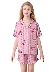 Umeyda Girls Satin Silky Collar V Neck Ruffle Short