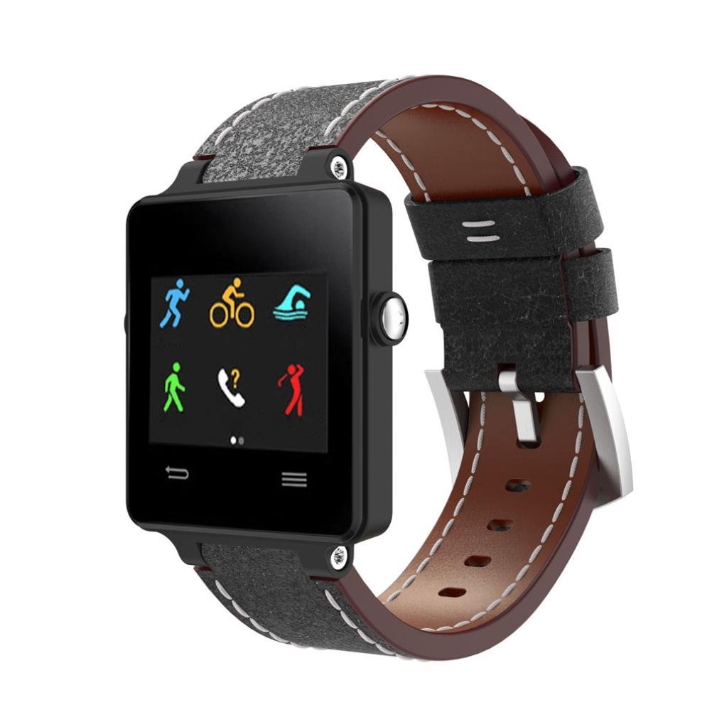 For Garmin Vivoactive Acetate , YUYOUG Luxury Leather Watch Bracelet Sport Accessories Replacement Band Length 125MM+92MM ,Band Width 22MM Adjustable Strap for Garmin Vivoactive Acetate Watch