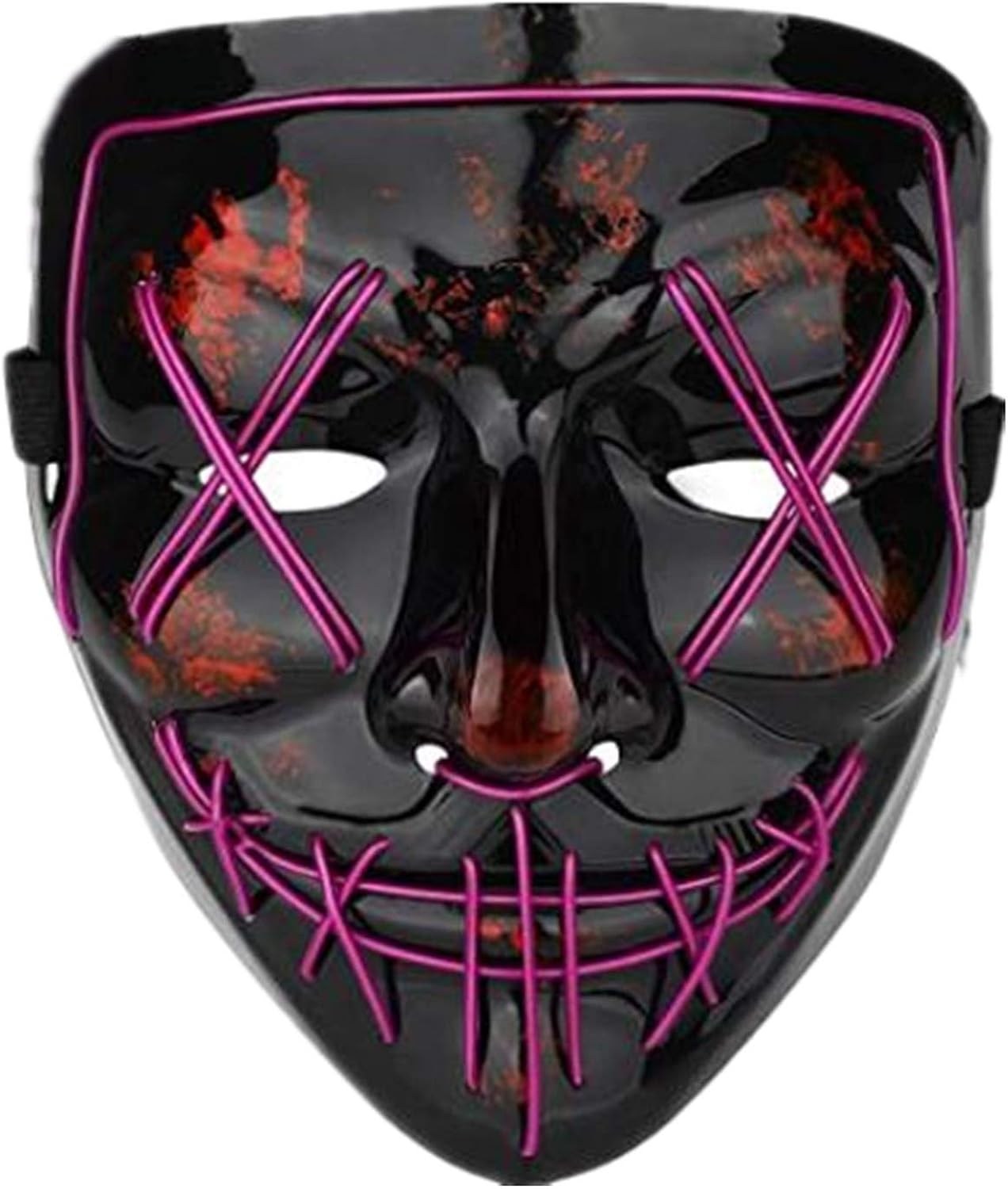 Halloween Scary Mask,LED Light Up Purge Mask,Cosplay