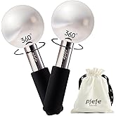 Pfefe 360 Rotating Ice Globes for Face & Eyes, Unbreakable Stainless Steel Cryo Sticks for Beauty Routines, Facials Cold Roller Colling Globes for Puffiness, Wrinkles, Dark Circles, Headaches