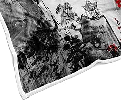 Japanese Blanket, Japanese Style Splash Ink